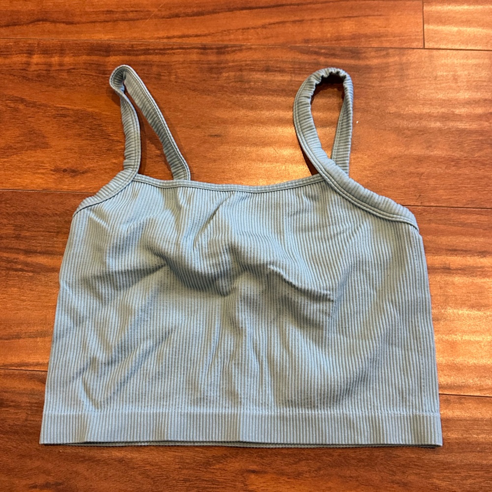 Women’s Colsie Seafoam Ribbed Longline Bralette, Size XL.